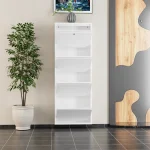 Заклучувачка Метална Полица за Чевли со 4 Врати / Бела - Image 2