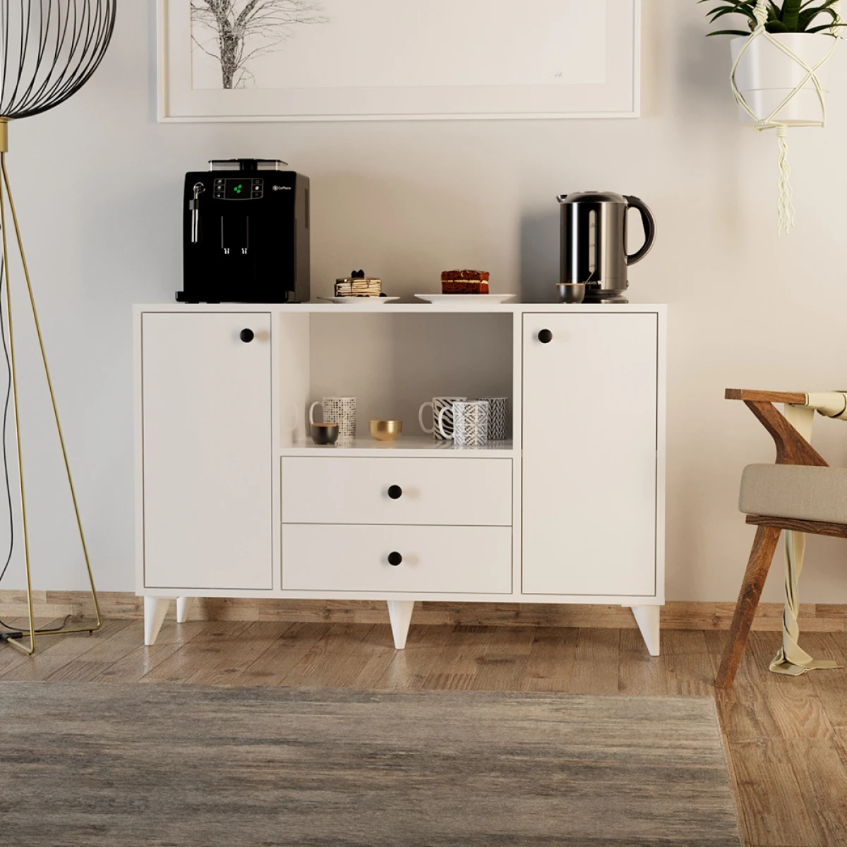 15099505-1-1200x1200 Еti Кафе Агол Мултифункционален Ормар / Бела - Image 1