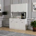 Elmas Мултифункционален Орман за Кафе Агол / Бела - Image 2