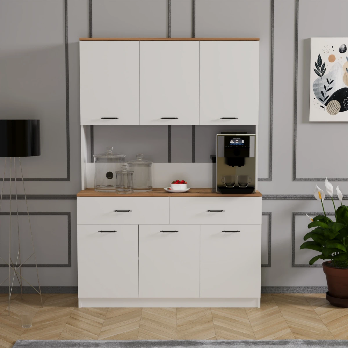 15099508-1-1200x1200 Elmas Мултифункционален Ормар за Кафе Агол / Бор - Image 1