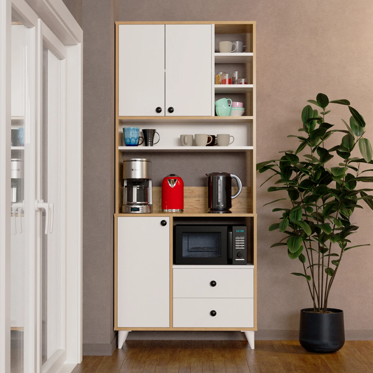 15099510-1-1200x1200 Аtlas Кафе Агол Мултифункционален Плакар / Бор - Image 1