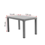 Rattan маса 75x125 см / Кафеава - Image 2