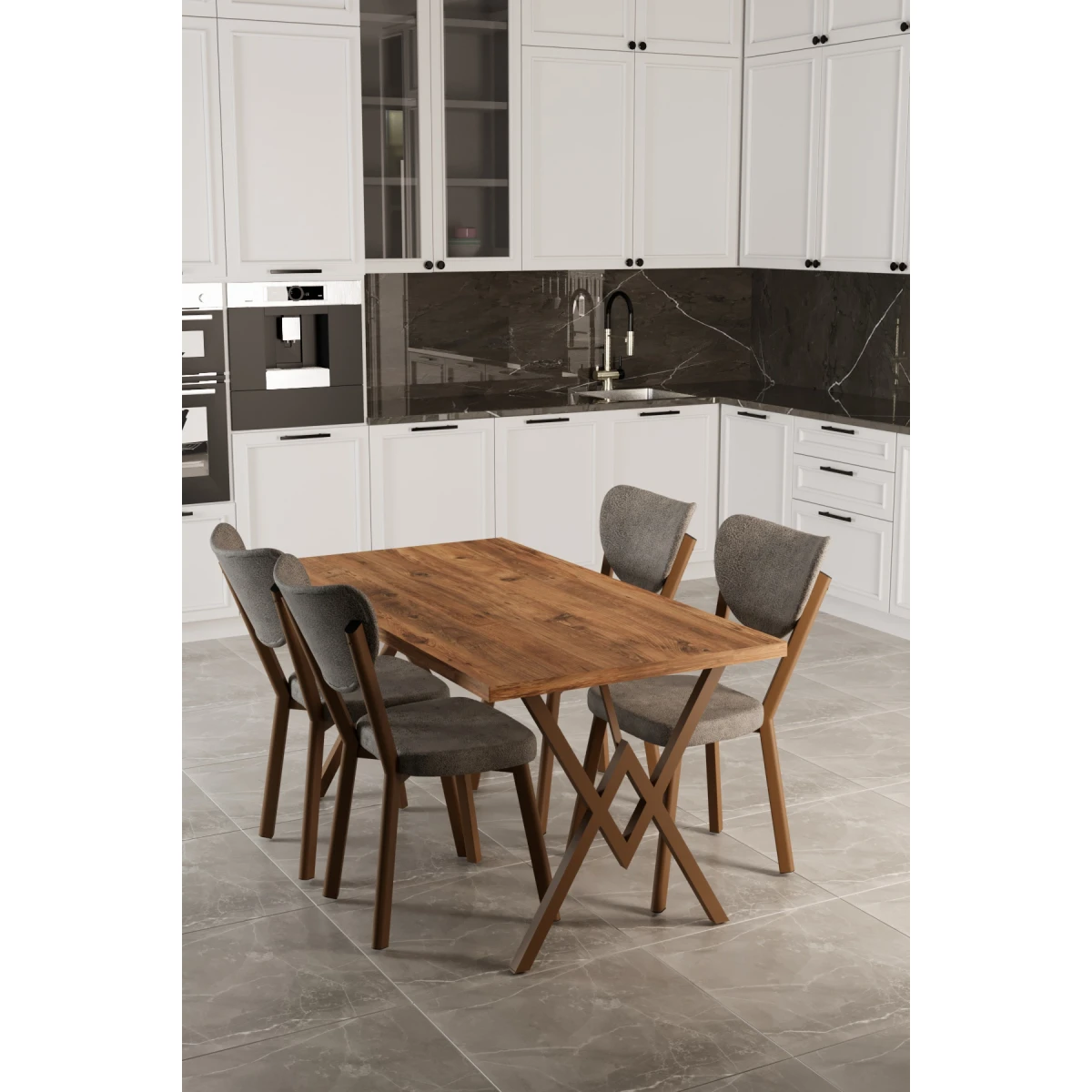 153972529-1-1200x1200 Маса Комплет за 4 Лица Elma / Кафеава - Image 1