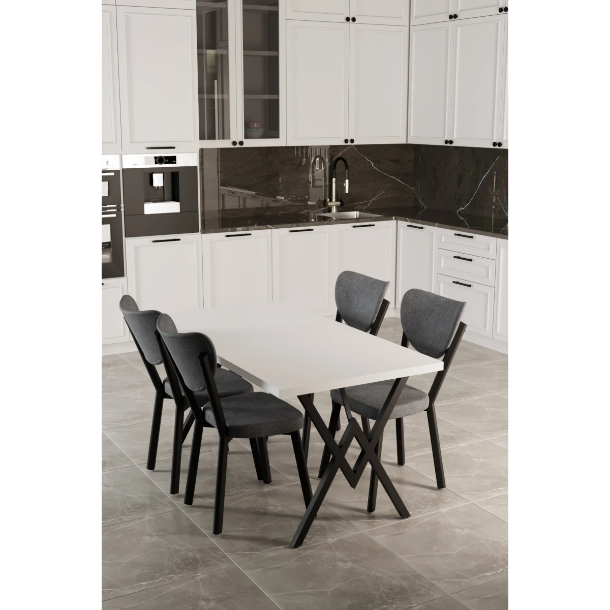 153972530-1-1200x1200 Маса Комплет за 4 Лица Elma / Сива - Image 1