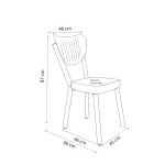 Elma 2-ка Кујнски Трпезариски Столчиња / Сива - Image 5