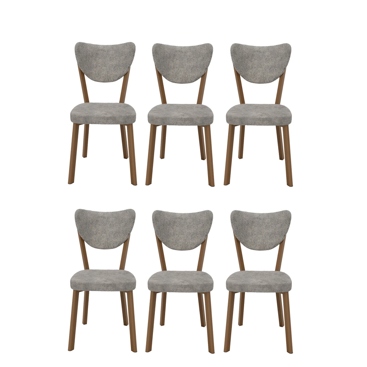 153972547-1-1200x1200 Elma 6-ка Кујнски Трпезариски Столчиња / Кафеава - Image 1