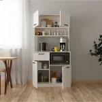 Arya Кафе Агол Мултифункционален Ормар / Бела - Image 3