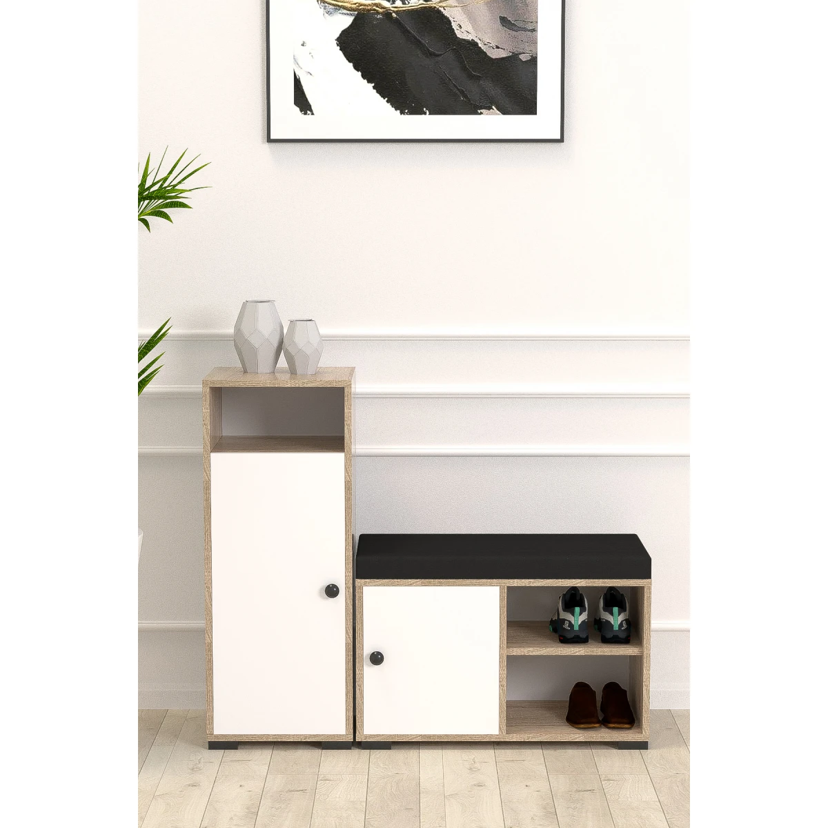 duru-2-parca-dosemeli-ayakkabilik-1495-1200x1200 Duru 2 Делна Обложена Чевларник / Бела - Image 1