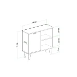 Elegant Декоративен Конзол со 2 Врати / Орев - Image 4
