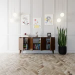Elegant Декоративна Конзола со 4 Врати / Орев - Image 4