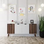 Elegant Декоративна Конзола со 4 Врати / Орев