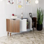 Elegant Декоративна Конзола со 4 Врати / Орев - Image 3