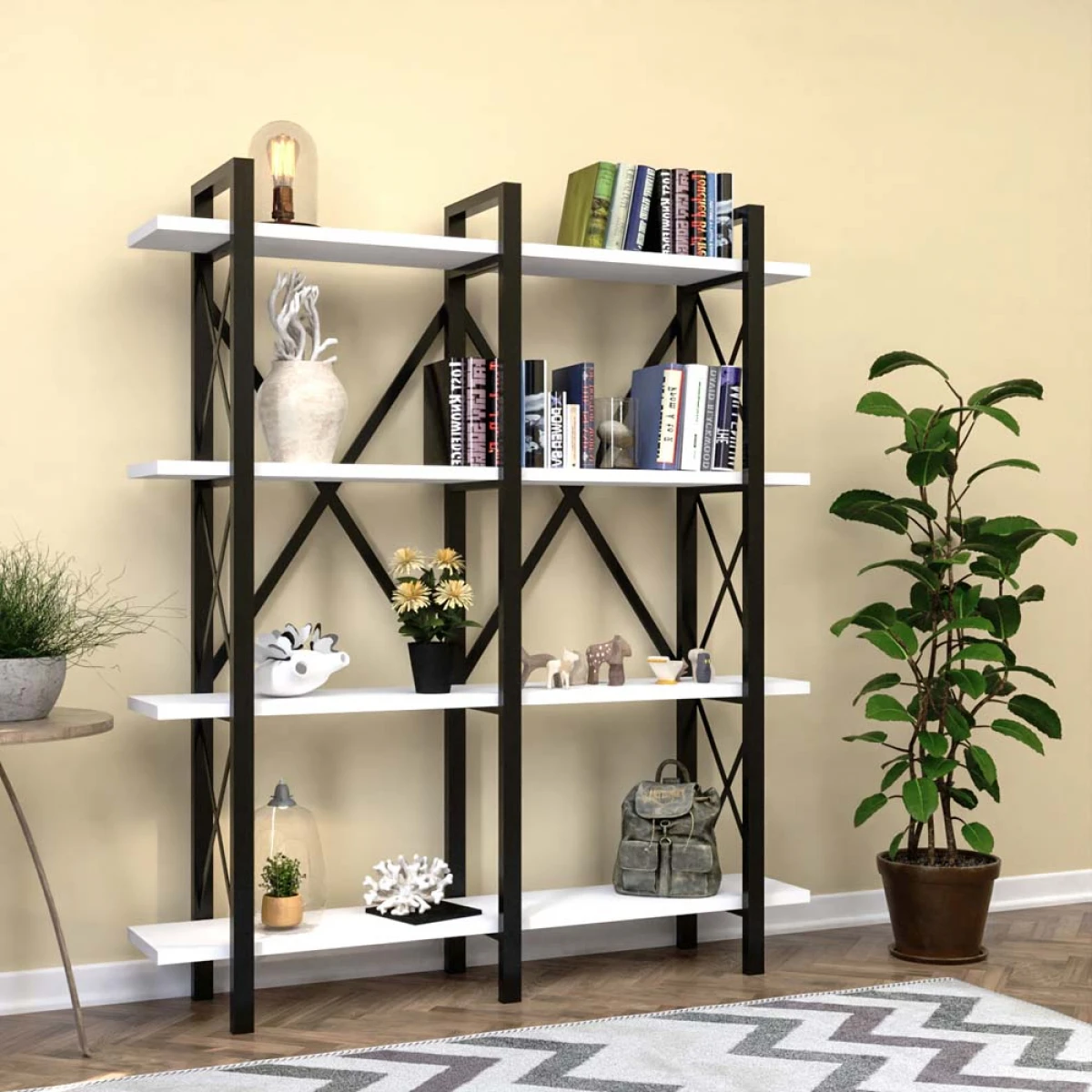 evdemo-cunda-metal-kitaplik-beyaz-83-1200x1200 Evdemo Cunda Метална Библиотека / Бела - Image 1