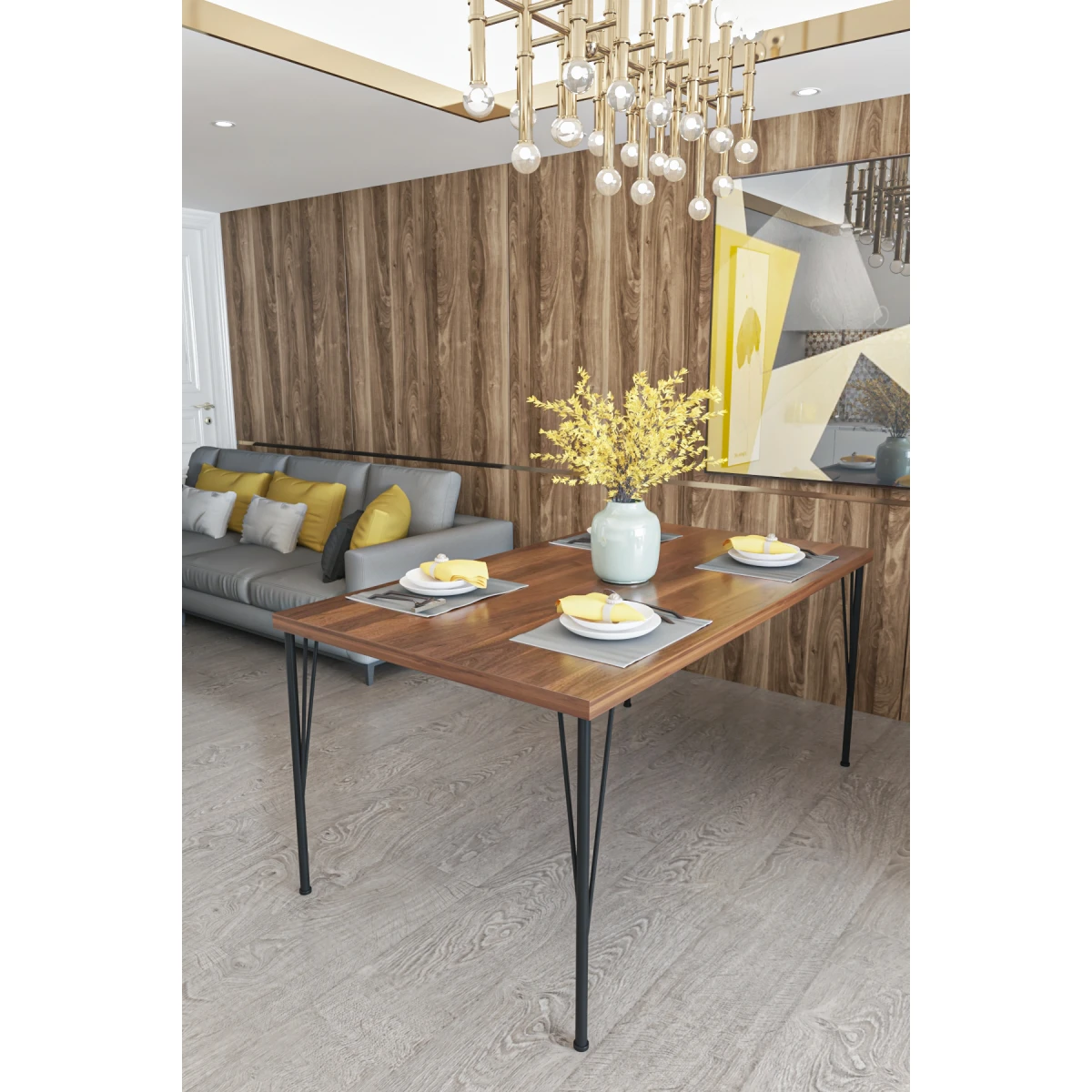 evdemo-dekor-mutfak-yemek-masasi-ceviz-1060-1200x1200 Evdemo Dekor Трпезариска Маса / Орев - Image 1