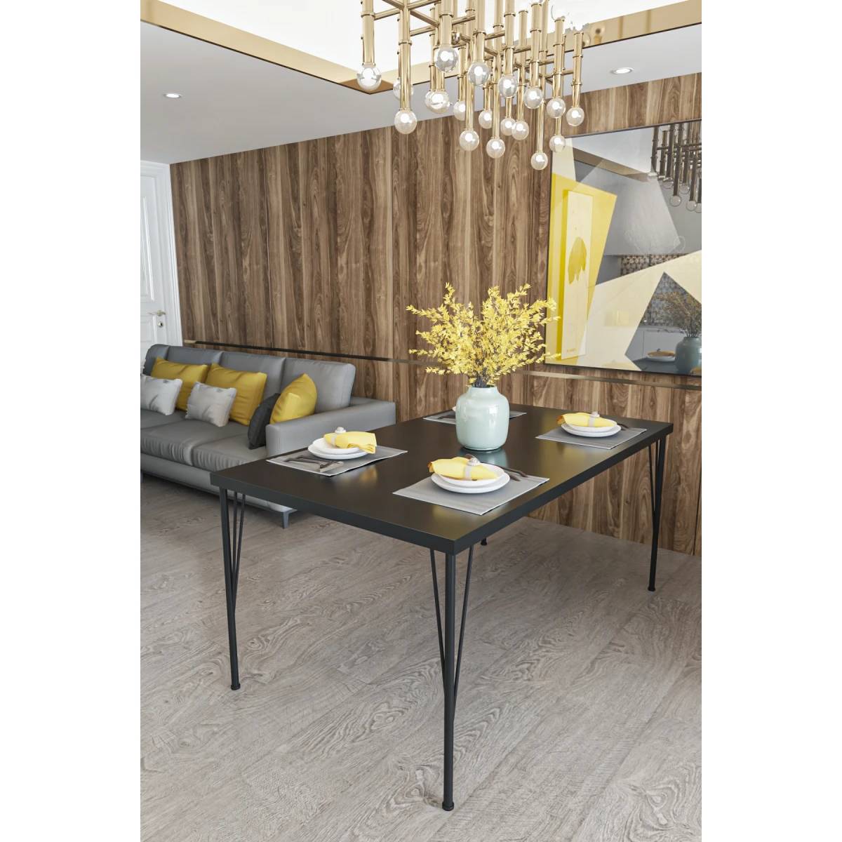 evdemo-dekor-mutfak-yemek-masasi-siyah-1061-1200x1200 Evdemo Dekor Трпезариска Маса / Црна - Image 1