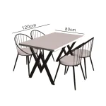 Evdemo Eylül Комплет Маса за 4 Лица / Црна - Image 2