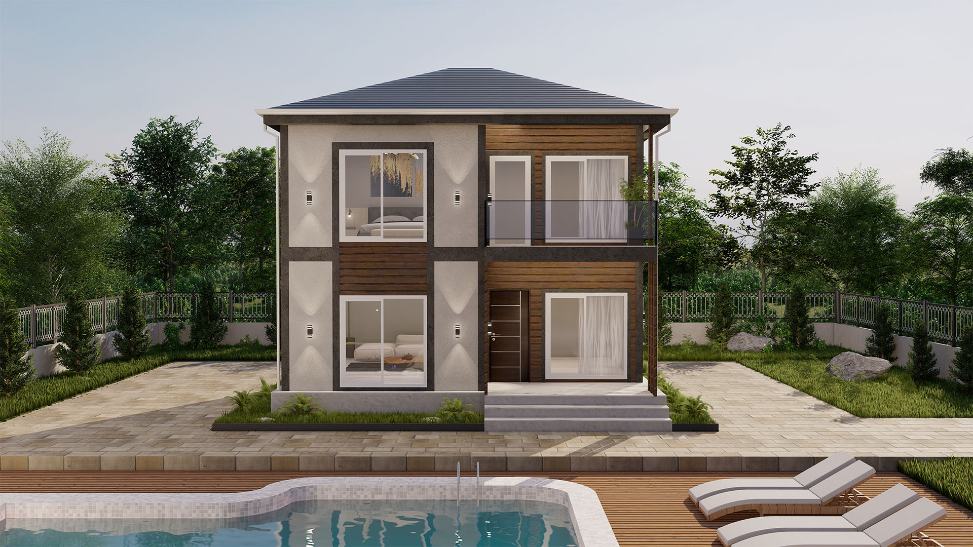 6df84fca583963b166e5c4978fb95c 104 m² Двокатна Контејнерска Куќа - Image 1